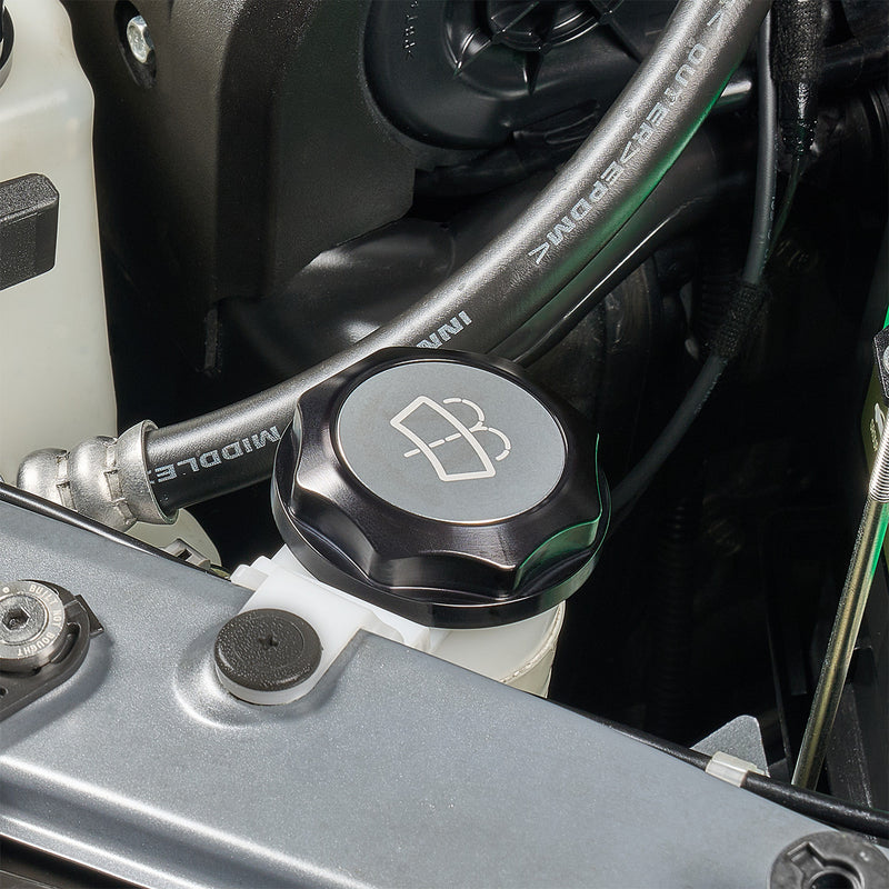 IAG Black Revolve Washer Fluid Reservoir Cap 2002-2021 WRX / 2004-2021 STI