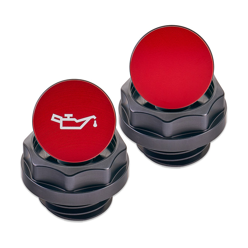 IAG Red Revolve Engine Bay Dress-Up Cap Kit 2015-2021 WRX