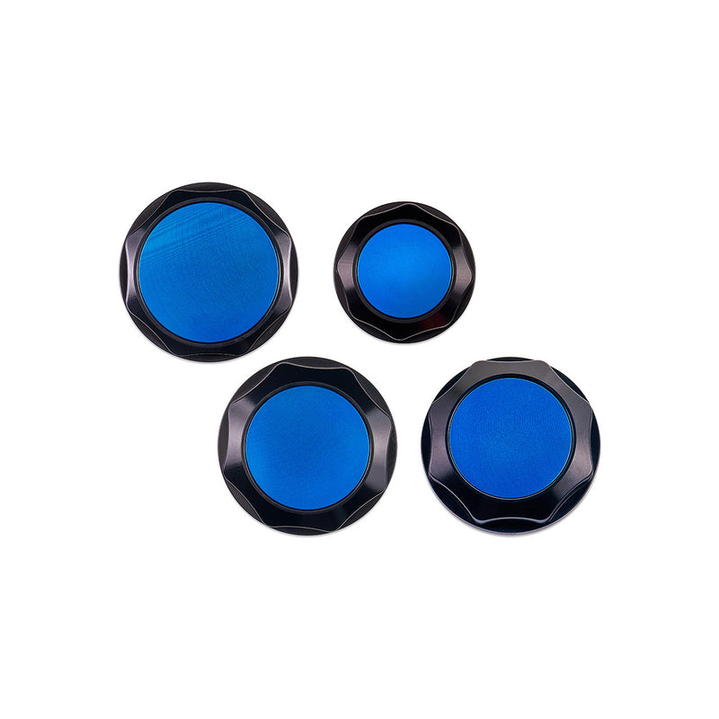 IAG Blue Revolve Engine Bay Dress-Up Cap Kit 2015-2021 WRX