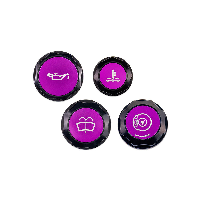 IAG Purple Revolve Engine Bay Dress-Up Cap Kit 2015-2021 WRX