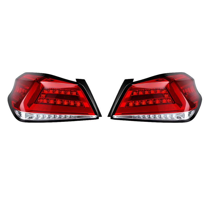 Spec-D Sequential Chrome Housing Tail Lights w/ Red Lens 2015-2021 WRX / 2015-2021 STI
