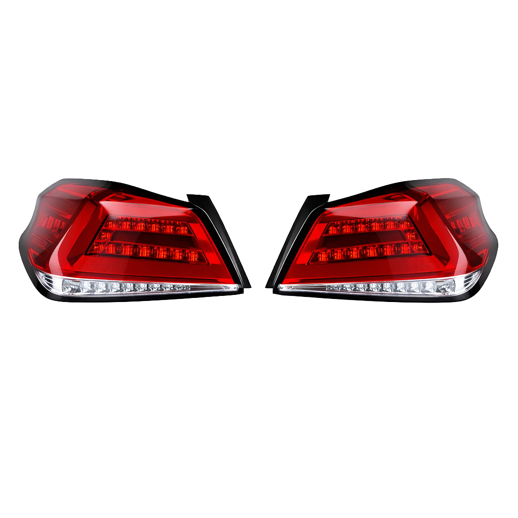 Spec-D Sequential Chrome Housing Tail Lights w/ Red Lens 2015-2021