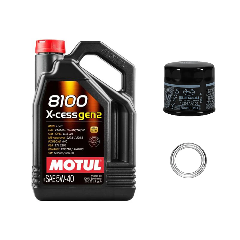 Motul 8100 X-Cess Gen2 5W-40 Engine Oil Change Kit 2002-2014 WRX / 2004-2021 STI