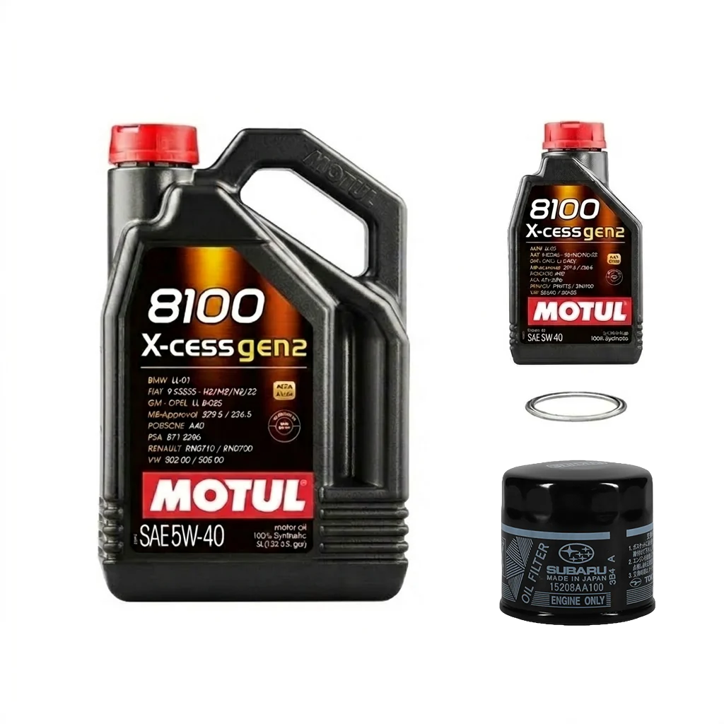 Motul 8100 X-Cess Gen2 5W-40 Engine Oil Change Kit 2002-2014 WRX