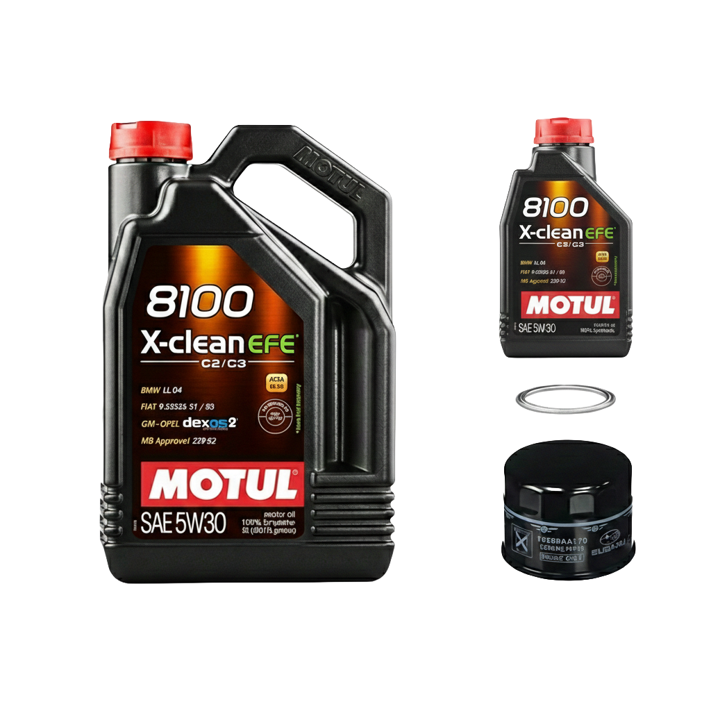 モチュール8100X-cleanEFE 5w-30 5本セット Motul 8100 X-Clean EFE 5W-30 Engine Oil Change Kit 2015-2026 WRX