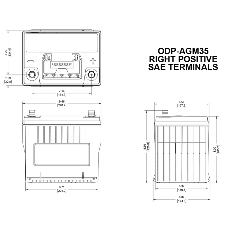 ODYSSEY PC1400 Performance AGM Battery 2002-2026 WRX / 2004-2021 STI