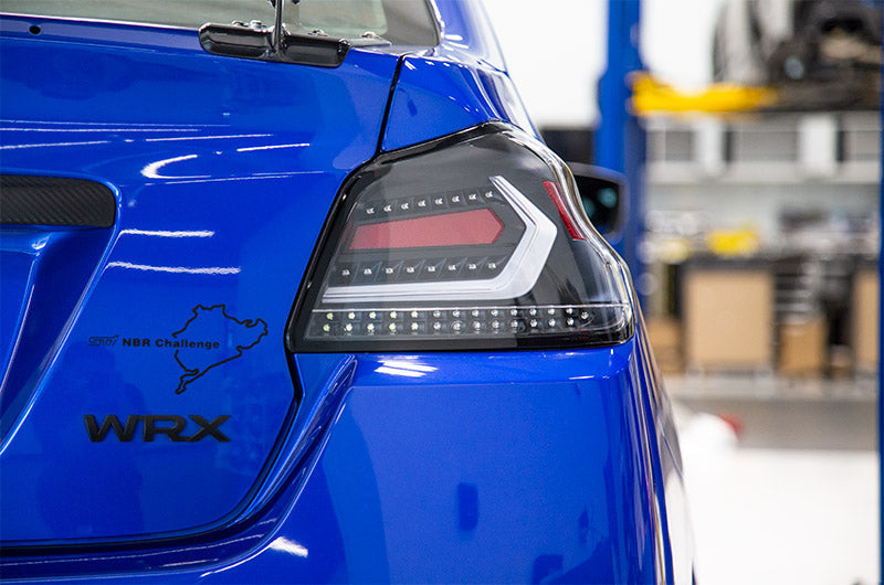 OLM Clear Lens Evolution Tail Lights White Bar 2015-2021 WRX / 2015-2021 STI