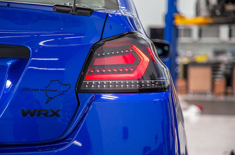 OLM Clear Lens Evolution Tail Lights White Bar 2015-2021 WRX / 2015-2021 STI