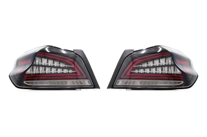 OLM Spec CR Sequential LED Tail Lights Clear Lens 2015-2021 WRX/STI