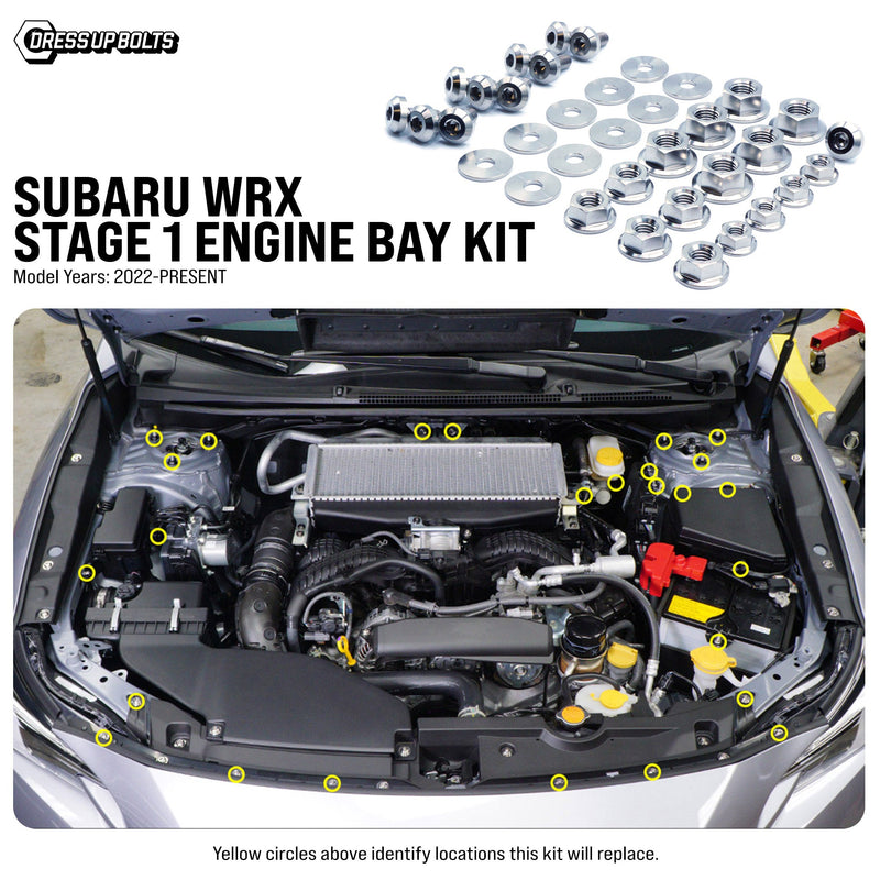 Fast Turn Fittings Stage 1 Titanium Hardware Engine Bay Kit 2022-2026 WRX