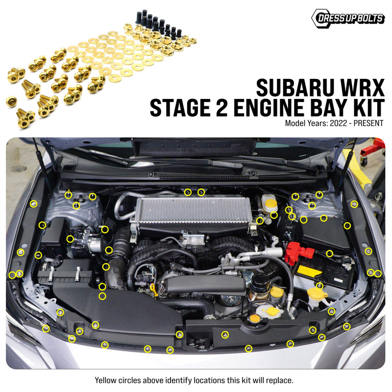 Fast Turn Fittings Stage 2 Titanium Hardware Engine Bay Kit 2022-2026 WRX