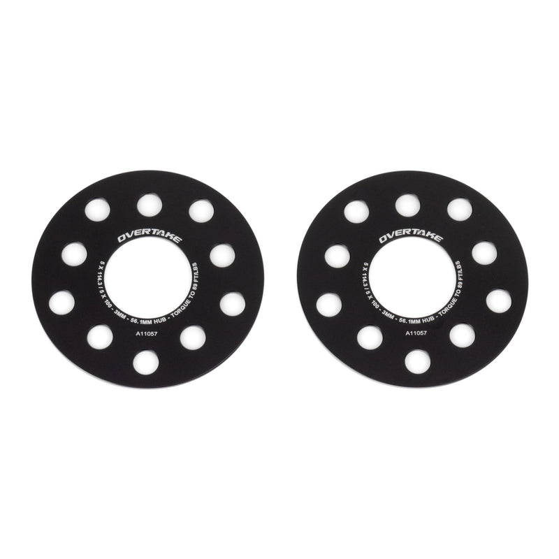 OVERTAKE 5x114.3/5x100 3mm Wheel Spacers 2002-2026 WRX / 2004-2021 STI