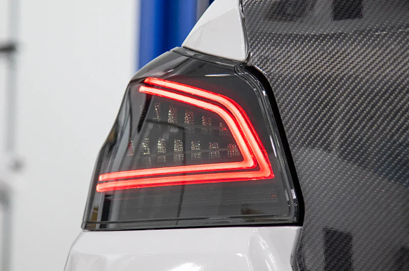 OLM Spec CR Sequential LED Tail Lights Smoked Lens 2015-2021 WRX/STI