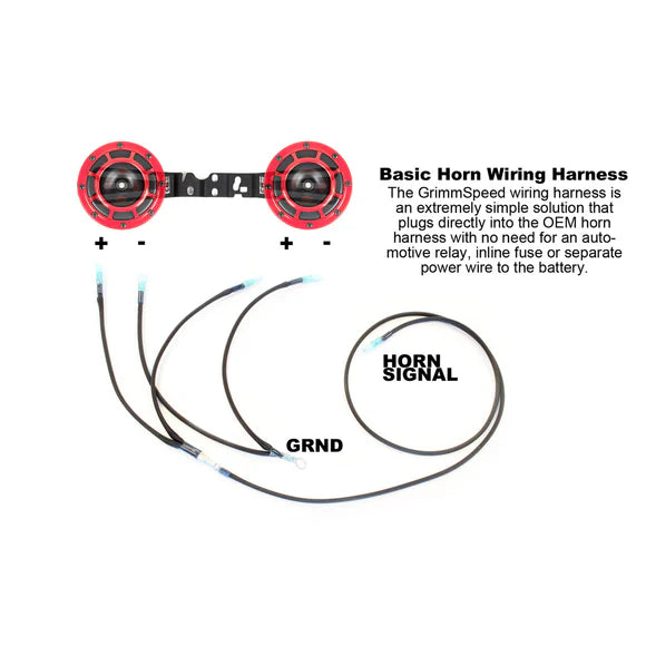 GrimmSpeed Hella Horn Wiring Harness 2002-2014 WRX / 2004-2014 STI
