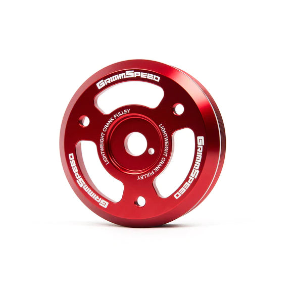 GrimmSpeed Red Lightweight Crank Pulley 2015-2021 WRX