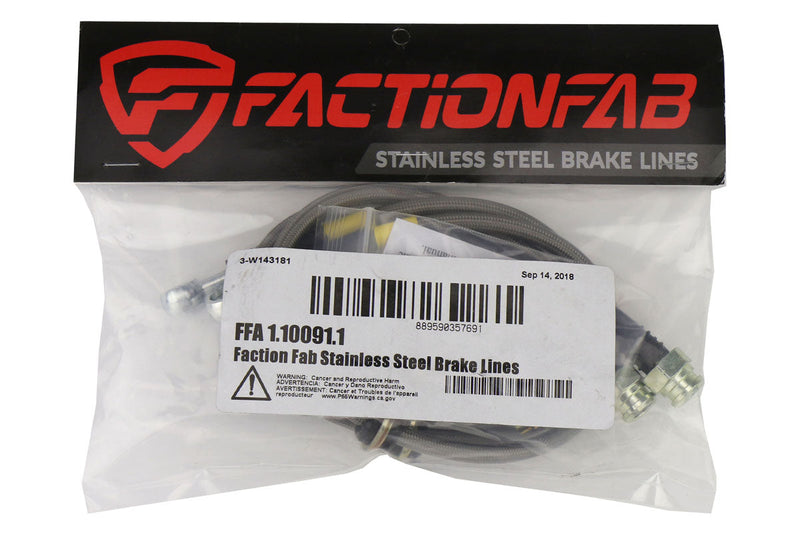 FactionFab Front Stainless Steel Brake Lines 2008-2017 STI