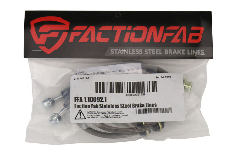 FactionFab Rear Stainless Steel Brake Lines 2008-2017 STI
