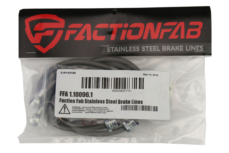 FactionFab Rear Stainless Steel Brake Lines 2004-2007 STI