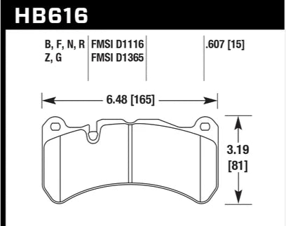 Hawk Ceramic Front Brake Pads 2024+ WRX TR / 2018-2021 STI