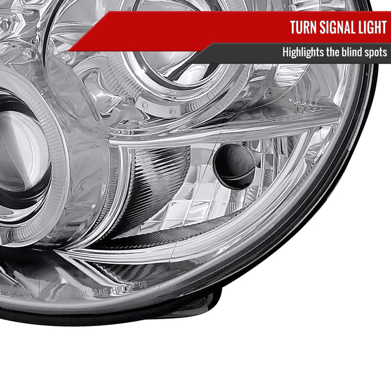 Spec-D Tuning Halo Style LED Headlights Clear Housing w/ Clear Lens 2002-2003 WRX