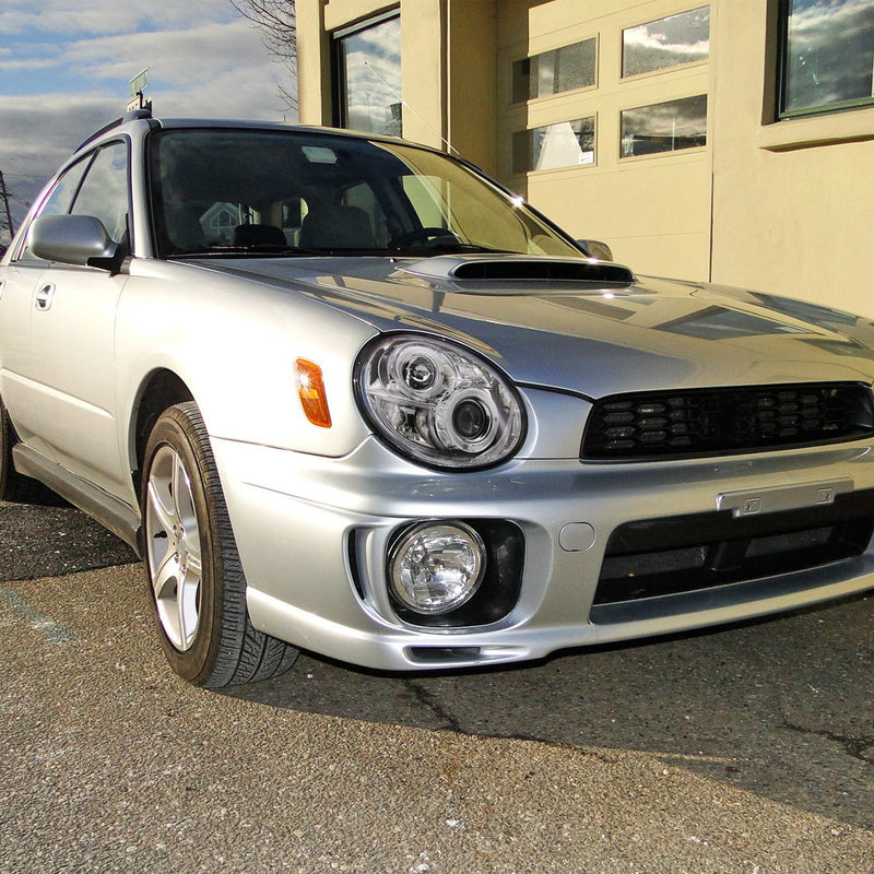 Spec-D Tuning Halo Style LED Headlights Clear Housing w/ Clear Lens 2002-2003 WRX