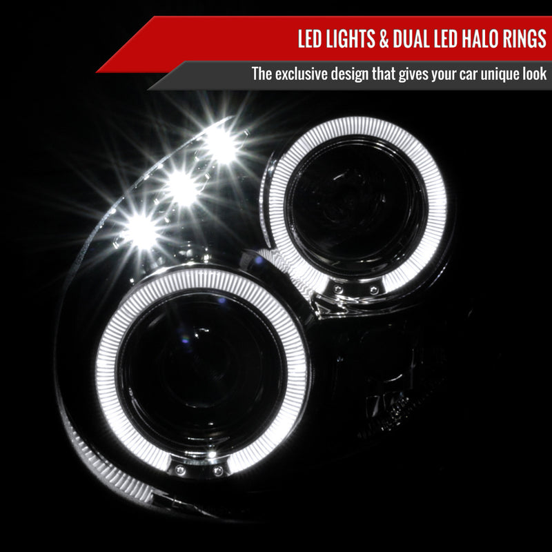 Spec-D Tuning Halo Style LED Headlights 2002-2003 WRX