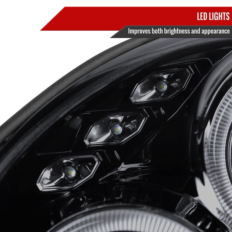 Spec-D Tuning Halo Style LED Headlights 2002-2003 WRX