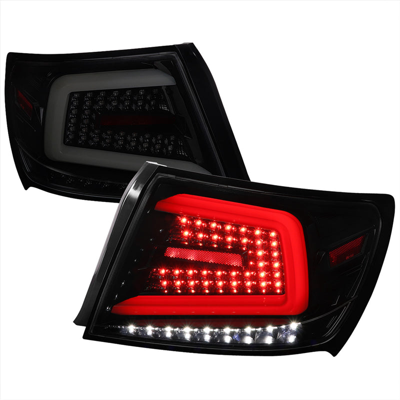Spec-D Sequential Tail Lights Gloss Black Housing w/ Smoke Lens 2008-2014 WRX / 2011-2014 STI