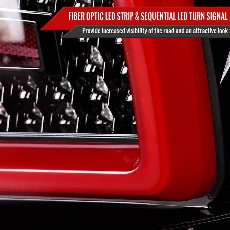 Spec-D Sequential Tail Lights Gloss Black Housing w/ Smoke Lens 2008-2014 WRX / 2011-2014 STI