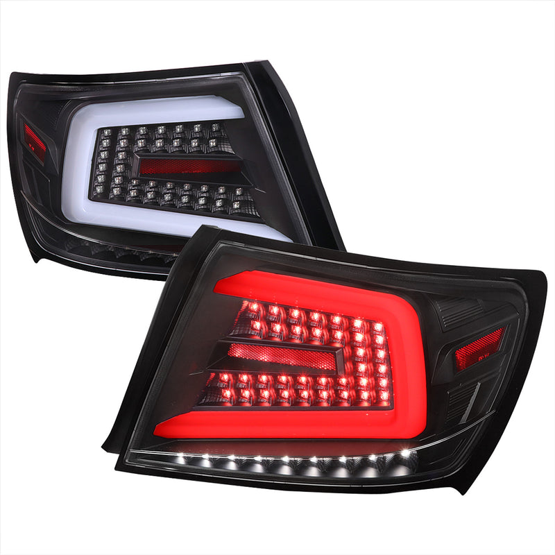 Spec-D Sequential Tail Lights Matte Black Housing w/ Clear Lens 2008-2014 WRX / 2011-2014 STI