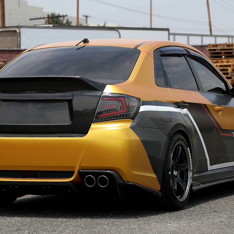 Spec-D Sequential Tail Lights Gloss Black Housing w/ Smoke Lens 2008-2014 WRX / 2011-2014 STI