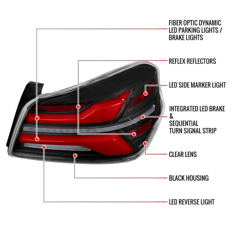 Spec-D V2 Sequential LED Tail Lights 2015-2021 WRX/STI