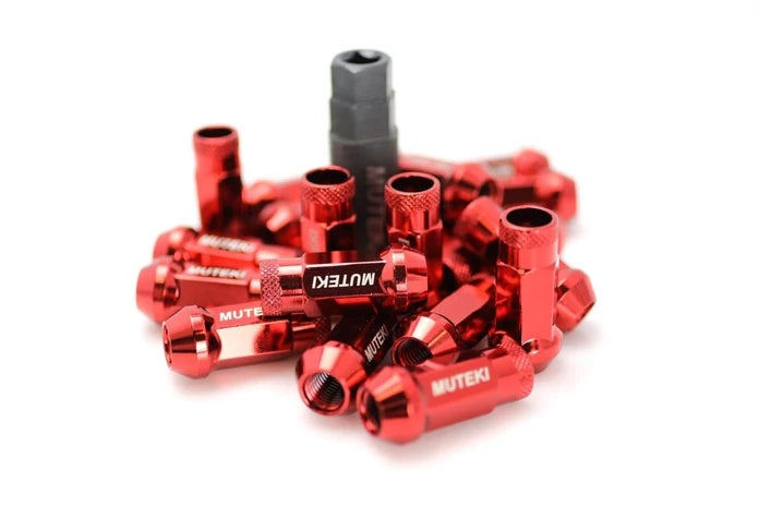 Muteki Red SR48 Open Ended Lug Nuts M12X1.25