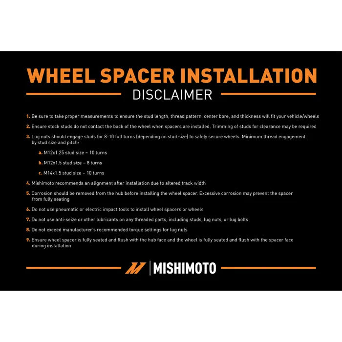 Mishimoto 20mm Wheel Spacers 5x114.3 2015-2026 WRX / 2005-2021 STI