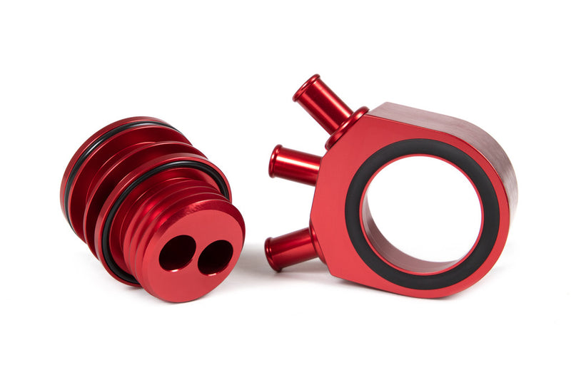 GrimmSpeed Red Air Oil Separator 2002-2007 WRX / 2004-2021 STI