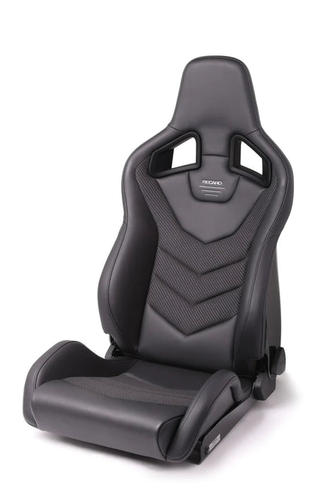 Recaro Sportster GT Passenger Seat - Black Leather/ Carbon Weave