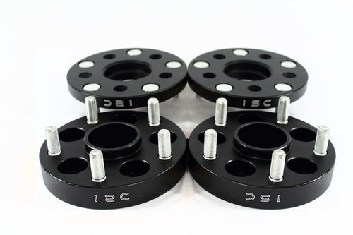 ISC 5x100 25mm Black Hub Centric Wheel Spacers