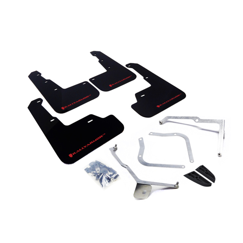 Rally Armor Black UR Mud Flap Red Logo 2015-2021 WRX/STI