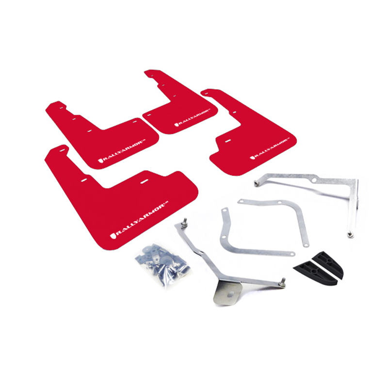 Rally Armor Red UR Mud Flap White Logo 2015-2021 WRX/STI