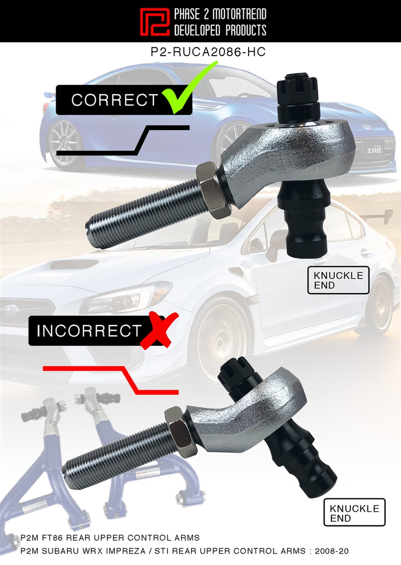 P2M Rear Upper Control Arms 2008-2021 WRX/STI