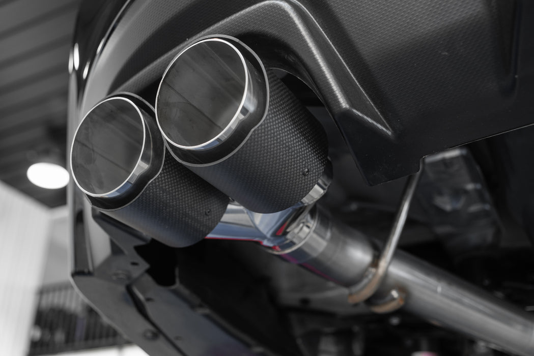 MBRP Race 3" Carbon Fiber Quad Tip Catback Exhaust 2015-2021 WRX/STI