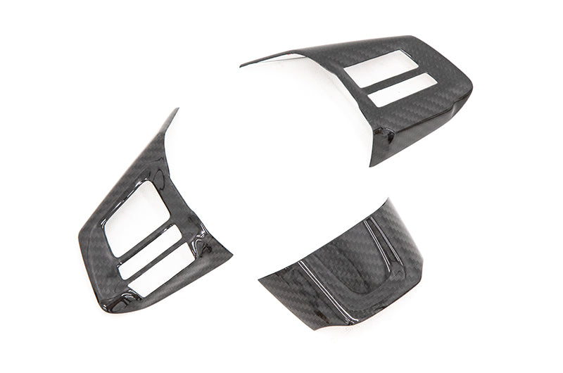 OLM S-Line Carbon Fiber Steering Wheel Covers (MT) 2019-2021 WRX/STI