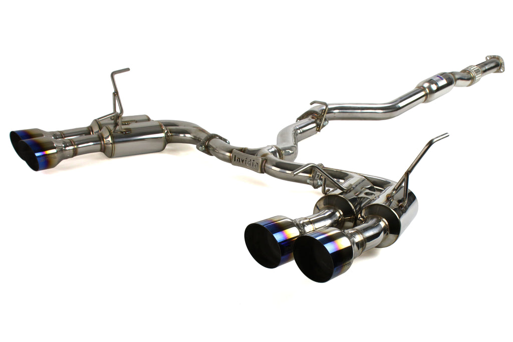 Invidia Gemini R400 Titanium Burnt Quad Tip Catback Exhaust 2022
