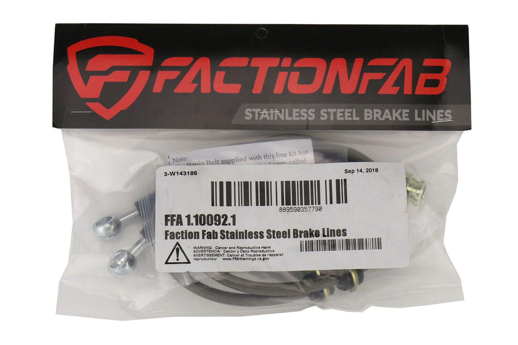 FactionFab Front/Rear Stainless Steel Brake Line Set 2008-2017 STI