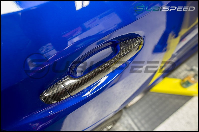OLM S-Line Dry Carbon Fiber Door Handle Covers 2015-2021 WRX/STI