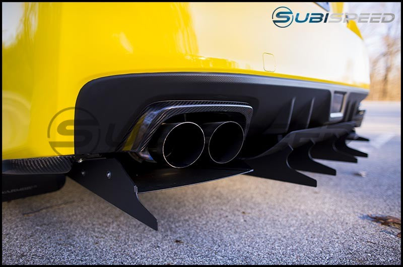 OLM Carbon Fiber Rear Bumper Exhaust Finishers 2015-2021 WRX/STI