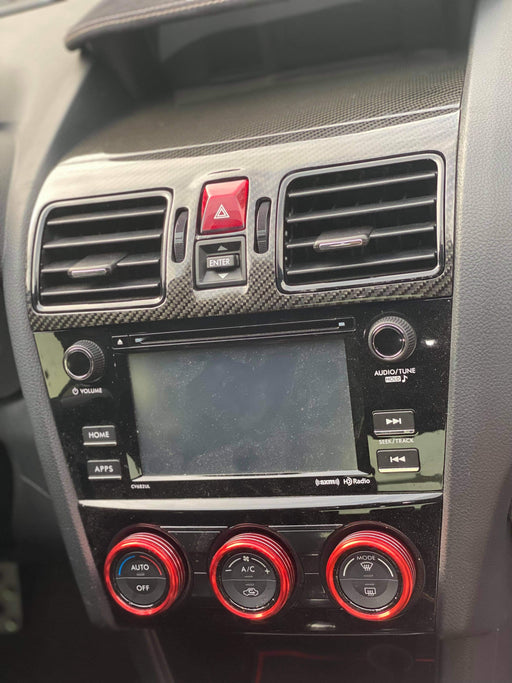 For Subaru WRX / WRX STI 2016-2021 ABS Carbon Middle Air Vent Outlet For Subaru WRX / WRX STI 2016-2021 ABS Carbon Middle Air Vent Outlet