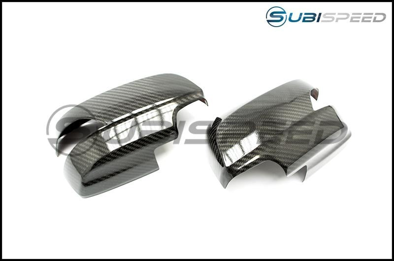 OLM LE Dry Carbon Fiber Full Mirror Covers w/ Turn Signal Cutout 2015-2021 WRX/STI