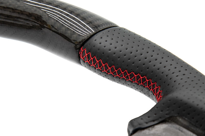 FactionFab Carbon Steering Wheel with Leather Sides 2015-2021 WRX/STI