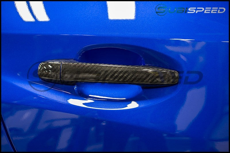 OLM S-Line Dry Carbon Fiber Door Handle Covers 2015-2021 WRX/STI